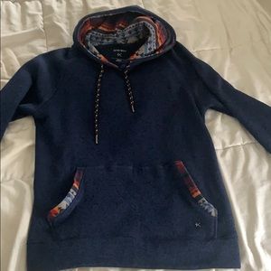 Navy blue Aztec print hoodie